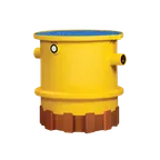 image of Thermaco TSS-70-SSA Grease Trap Trapzilla Solids Separator w/ Support Stand - 70 Gal. Cap. / 150 PM