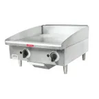 image of Toastmaster TMGM24 24" Countertop Manual Gas Griddle, 3/4" Steel Plate, 40.000 BTU