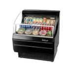 image of Turbo Air TOM-30SW(B)-N 28" Horizontal Open Display Merchandiser in White, Self-Contained, 3 Shelves
