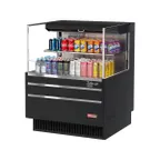 image of Turbo Air TOM-36L-UF-W(B)-2S-N 34" Horizontal Open Air Merchandiser, Specify Exterior, Self-Contained