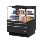image of Turbo Air TOM-36L-UFD-W(B)-2S-N 34" Horizontal Open Air Merchandiser, Specify Exterior, Self-Contained