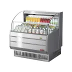 image of Turbo Air TOM-40SS-N 39" Horizontal Open Air Merchandiser, Stainless Steel, Self-Contained, 3 Shelves, 6.7 cu. ft.