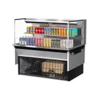 image of Turbo Air TOM-48L-UF-S-2SI-N 47" Drop In Open Refrigerated Deli Display Case