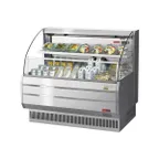 image of Turbo Air TOM-50LS-N 50" Horizontal Open Air Merchandiser, Stainless Steel, Self-Contained, 1 Shelf