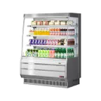 image of Turbo Air TOM-50MS-N 50" Vertical Open Air Merchandiser, Stainless Steel, Self-Contained, 3 Shelves