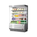 image of Turbo Air TOM-50S-N 50" Vertical Open Air Merchandiser, Stainless Steel, Self-Contained, 4 Shelves