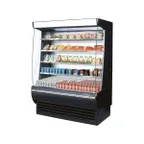 image of Turbo Air TOM-60DXB-N 60" Vertical Extra Deep Open Air Merchandiser in Black, Self-Contained, 4 Shelves