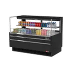image of Turbo Air TOM-60L-UFD-W(B)-2S-N 58" Horizontal Open Air Merchandiser, Specify Exterior, Self-Contained, 1 Shelf, w/ Rear Doors, 13 cu. ft.