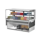 image of Turbo Air TOM-60L-UFD-W(B)-2SI-N 60" Drop In Open Refrigerated Deli Display Case