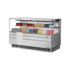 image of Turbo Air TOM-72L-UF-S-2S-N 70" Horizontal Open Air Merchandiser, Stainless Steel, Self-Contained, 1 Shelf