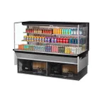 image of Turbo Air TOM-72L-UF-W(B)-3SI-N 72" Drop In Open Refrigerated Deli Display Case
