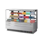 image of Turbo Air TOM-72L-UFD-S-3S-N 70" Horizontal Open Air Merchandiser, Stainless Steel, Self-Contained