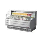image of Turbo Air TOM-75SS-N 75" Horizontal Open Air Merchandiser, Stainless Steel, Self-Contained, 3 Shelves, 13.5 cu. ft.
