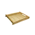 image of Town 34248/DZ Serving Tray, 14" x 11", Rectangle, Bamboo, Naturals, with Built In Handles - 1 Dozen