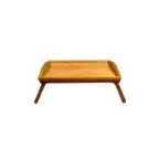 image of Town 34249/DZ - Folding Leg Serving Tray, Bamboo Wood, Natural, 12" x 8" Size, 1 Dozen