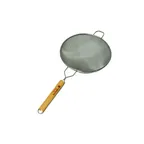 image of Town 42410S/DZ Strainer – 10-3/8" Bowl, Mesh FineCoarse, 10-3/4" Wood Handle, 18/8 Stainless – 1 Dozen