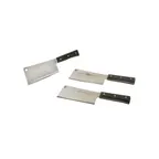 image of Town 47326 Bone Cleaver, 6" x 3" Blade, Heavy 11-1/4" Length, Black Plastic Handle, Stainless Blade
