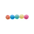 image of Town 51801 - 4" Paper Cocktail Parasol, Wooden Stem, Assorted Colors, 12/Box