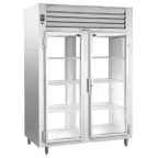 image of Traulsen AHT226WPUT-FHG 58" 2-Section Pass-Thru Refrigerator w/ 4 Glass Doors, Top Mount, 44.3 cu. ft.