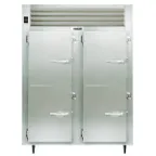 image of Traulsen AHT232D-HHS 48" 2-Section Reach-In Refrigerator w/ 4 Solid Half-Doors, Remote, 42 cu. ft.