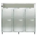 image of Traulsen AHT332N-FHS 76" 3-Section Reach-In Refrigerator w/ 3 Solid Doors, Remote, 69.5 cu. ft.