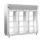 image of Traulsen AHT332NP-FHG 76" 3-Section Pass-Thru Refrigerator w/ 6 Glass Doors, Remote, 76 cu. ft.