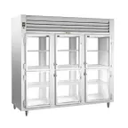 image of Traulsen AHT332NPUT-HHG 76" 3-Section Pass-Thru Refrigerator w/ 12 Half Glass Doors, Top Mount, 76 cu. ft.