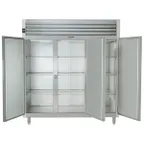 image of Traulsen AHT332NUT-FHS 76" 3-Section Reach-In Refrigerator w/ 3 Solid Doors, Top Mount, 69.5 cu. ft.