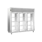 image of Traulsen AHT332WP-FHG 86" 3-Section Pass-Thru Refrigerator w/ 6 Glass Doors, Remote, 84.4 cu. ft.