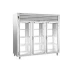 image of Traulsen AHT332WPUT-FHG 86" 3-Section Pass-Thru Refrigerator w/ 6 Glass Doors, Top Mount, 84.4 cu. ft.