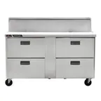 image of Traulsen C Series CLPT-6016-DW 60" 2-Section Sandwich / Salad Prep Table w/ 4 Drawers, 16 pans