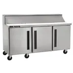 image of Traulsen C Series CLPT-7220-SD-LLL 72" Sandwich / Salad Prep Table w/ 3 Doors, 20 pans
