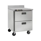 image of Centerline by Traulsen CLUC-27R-DW-WT 27" 1-Section Worktop Refrigerator w/ 2 Drawers, 6.5 cu. ft.