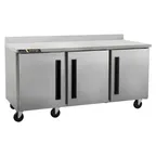 image of Traulsen C Series CLUC-72F-SD-WTRRR 72" 3 Doors Worktop Freezer, 18.8 cu. ft.