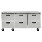 image of Traulsen C Series CLUC-72R-DW 72" 6 Drawers Undercounter Refrigerator, 18.8 cu. ft.