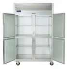 image of Traulsen G2000 52" 2-Section Reach-In Refrigerator w/ 4 Solid Half-Doors, Top Mount, 46 cu. ft.