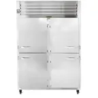 image of Traulsen G20001 52" 2-Section Reach-In Refrigerator w/ 4 Solid Half-Doors (hinged right/left), Top Mount, 46 cu. ft.
