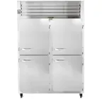image of Traulsen G20002 52" 2-Section Reach-In Refrigerator w/ 4 Solid Half-Doors (hinged right/right), Top Mount, 46 cu. ft.
