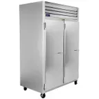 image of Traulsen G20013-032 52" 2-Section Reach-In Refrigerator w/ 2 Solid Doors (hinged left/left), Top Mount, 46 cu. ft.