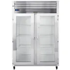 image of Traulsen G21010-032 52" 2-Section Reach-In Refrigerator w/ 2 Glass Doors (hinged left/right), Top Mount, 46.9 cu. ft.