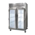 image of Traulsen G23010-053 52" 2-Section Reach-In Freezer w/ 2 Full Glass Doors, Top Mounted, 47 cu. ft.