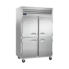 image of Traulsen G27004P 52" 2-Section Pass-Thru Refrigerator w/ 8 Half Glass-Solid Doors (left/right hinged), 49.22 cu. ft.