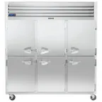 image of Traulsen G30000-032 76" Reach-In Refrigerator w/ 6 Solid Half-Doors (hinged left/right/right), Top Mount, 69 cu. ft.