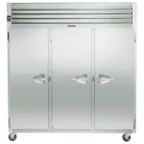 image of Traulsen G30011 76" Three Section Reach-In Refrigerator w/ 3 Solid Doors (hinged left/left/right), Top Mount, 69.3 cu. ft.