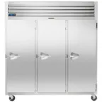 image of Traulsen G30012-032 76" Three Section Reach-In Refrigerator w/ 3 Solid Doors (hinged right/right/right), Top Mount, 69.3 cu. ft.