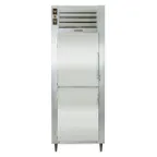 image of Traulsen RDT132WUT-HHS 29" 1-Section Reach-In Refrigerator Freezer Combo w/ 2 Half Solid Doors, All Stainless Steel