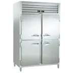 image of Traulsen RDT232NUT-HHS 52" 2-Section Reach-In Refrigerator/Freezer Combo w/ 4 Half Solid Doors, All Stainless Steel
