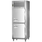 image of Traulsen RET132EUT-HHS 32" 1-Section Thawing Reach-in Refrigerator w/ 2 Half Solid Doors, Top Mount, 18.18 cu. ft.