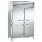 image of Traulsen RET232NUT-HHS 52" 2-Section Thawing Reach-in Refrigerator w/ 4 Half Solid Doors, Top Mount, 36.36 cu. ft.