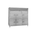image of Traulsen RHF332WP-HHG 3-Section "Half Height" Pass-Thru Heated Holding Cabinet, 3 Glass Doors, Stainless Steel, 83.2 cu ft